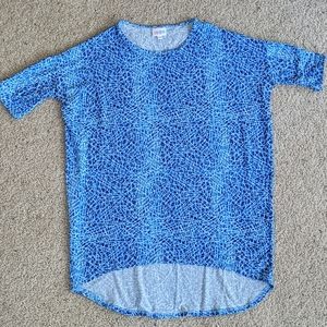 Lularoe XXS spring tunic - blue pattern